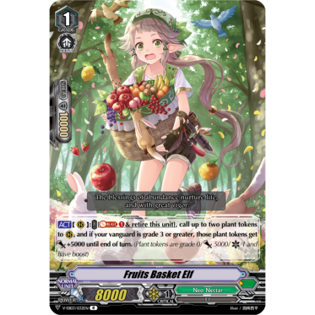 Vanguard_TCG_card_V-EB03_032EN_R_Fruits_Basket_Elf_ULTRARARE_MIRACLE_COLLECTION