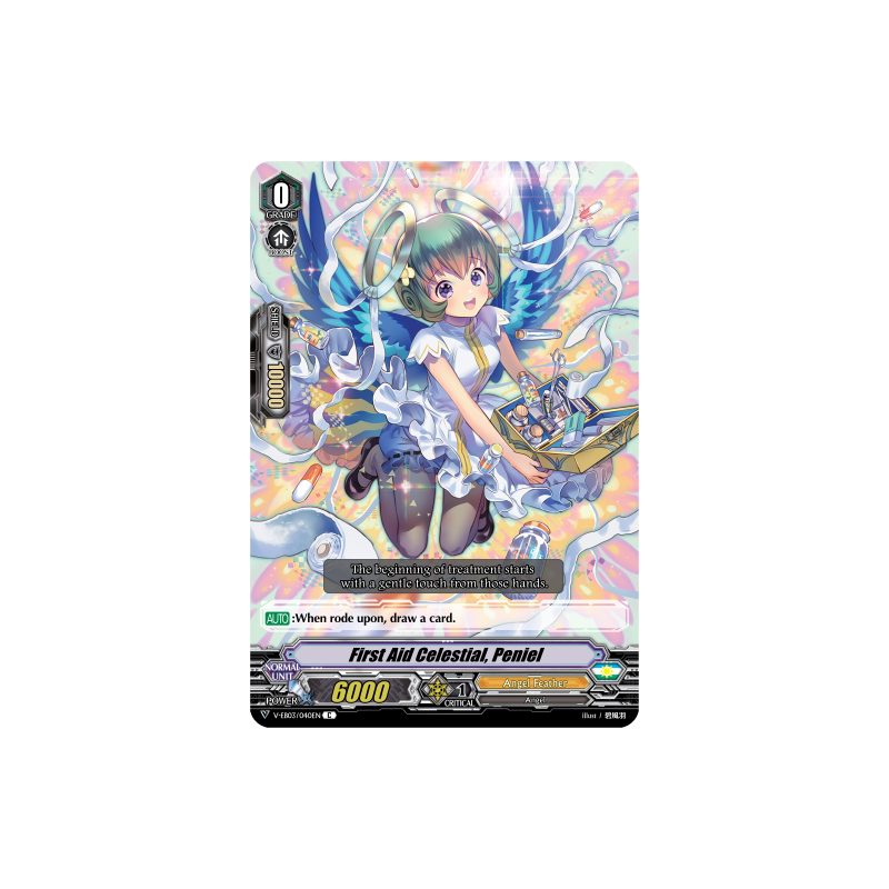 Vanguard_TCG_card_V-EB03_040EN_C_First_Aid_Celestial_Peniel_ULTRARARE_MIRACLE_COLLECTION