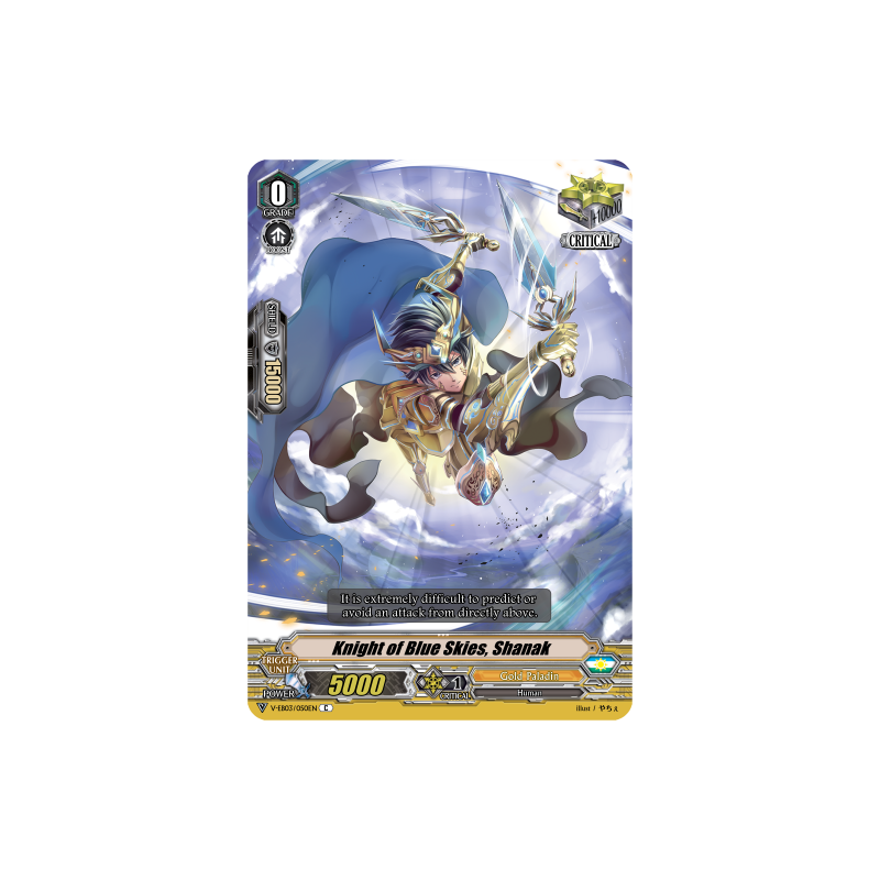 Vanguard_TCG_card_V-EB03_050EN_C_Knight_of_Blue_Skies_Shanak_ULTRARARE_MIRACLE_COLLECTION