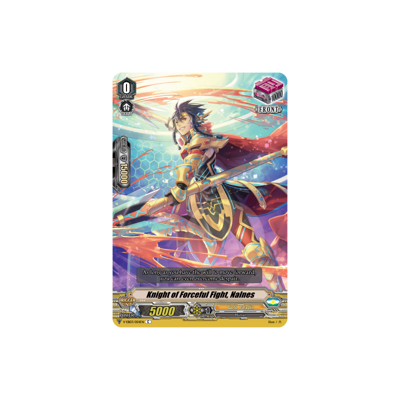 Vanguard_TCG_card_V-EB03_054EN_C_Knight_of_Forceful_Fight_Nalnes_ULTRARARE_MIRACLE_COLLECTION