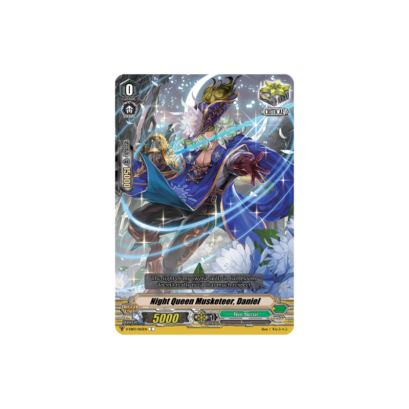 Vanguard_TCG_card_V-EB03_063EN_C_Night_Queen_Musketeer_Daniel_ULTRARARE_MIRACLE_COLLECTION