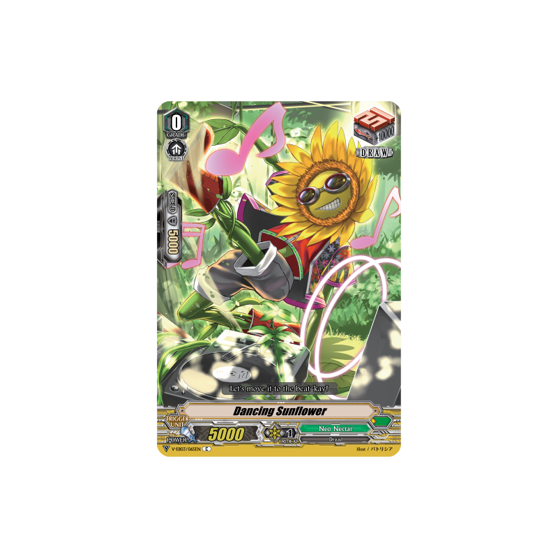 Vanguard_TCG_card_V-EB03_065EN_C_Dancing_Sunflower_ULTRARARE_MIRACLE_COLLECTION