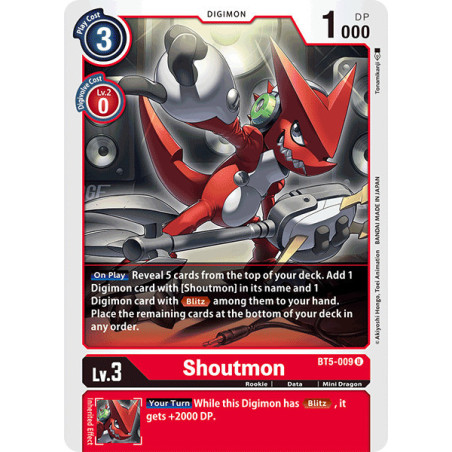 Digimon_TCG_BT5-009_Shoutmon_Uncommon_Battle_Of_Omni_Card_Game