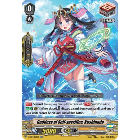 Vanguard_TCG_card_V-EB04_012EN_RR_Goddess_of_Self-sacrifice_Kushinada_The_Answer_of_Truth