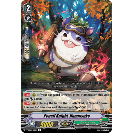 Vanguard_TCG_card_V-EB04_028EN_R_Pencil_Knight_Hammsuke_The_Answer_of_Truth