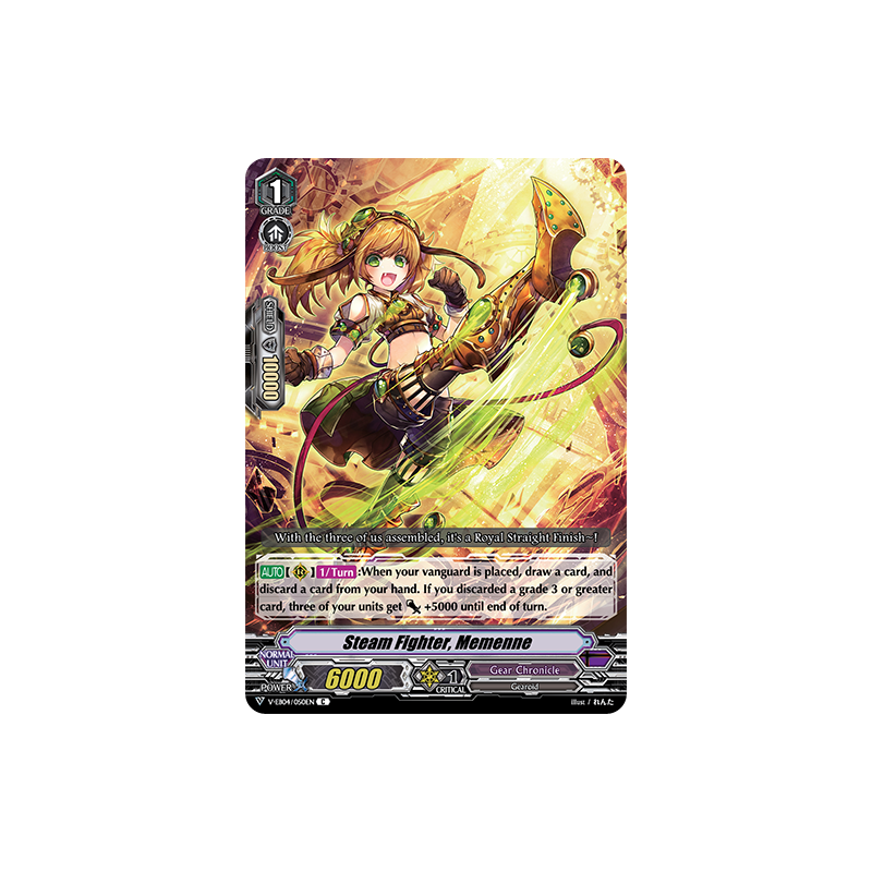 Vanguard_TCG_card_V-EB04_050EN_C_Steam_Fighter_Memenne_The_Answer_of_Truth