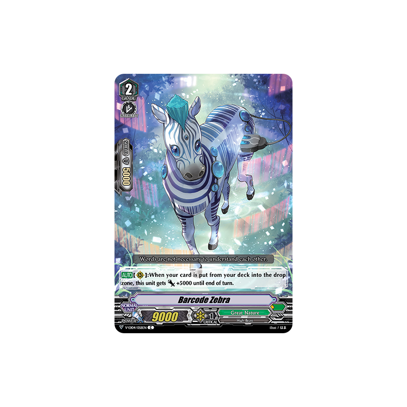 Vanguard_TCG_card_V-EB04_058EN_C_Barcode_Zebra_The_Answer_of_Truth