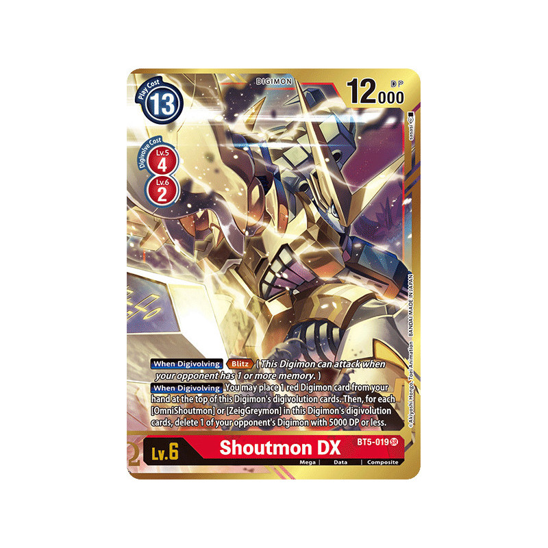 Digimon_TCG_BT5-019_AA_Shoutmon_DX_Alternative_Art_Battle_Of_Omni_Card_Game