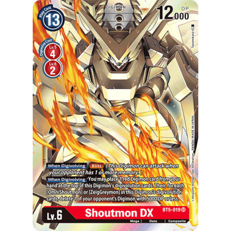Digimon_TCG_BT5-019_Shoutmon_DX_Super_Rare_Battle_Of_Omni_Card_Game