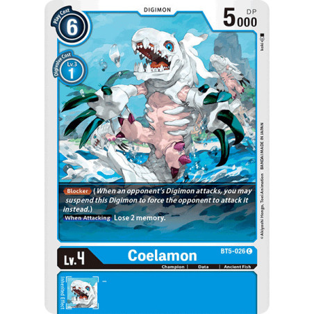 Digimon_TCG_BT5-026_Coelamon_Common_Battle_Of_Omni_Card_Game