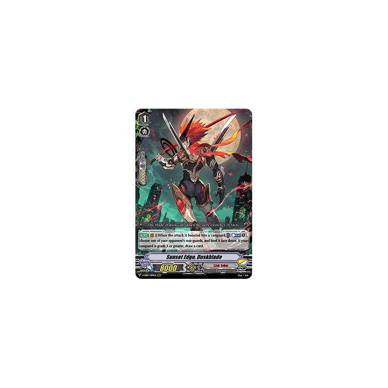 Vanguard_TCG_card_V-EB07_009EN_RRR_Sunset_Edge_Duskblade_The_Heroic_Evolution