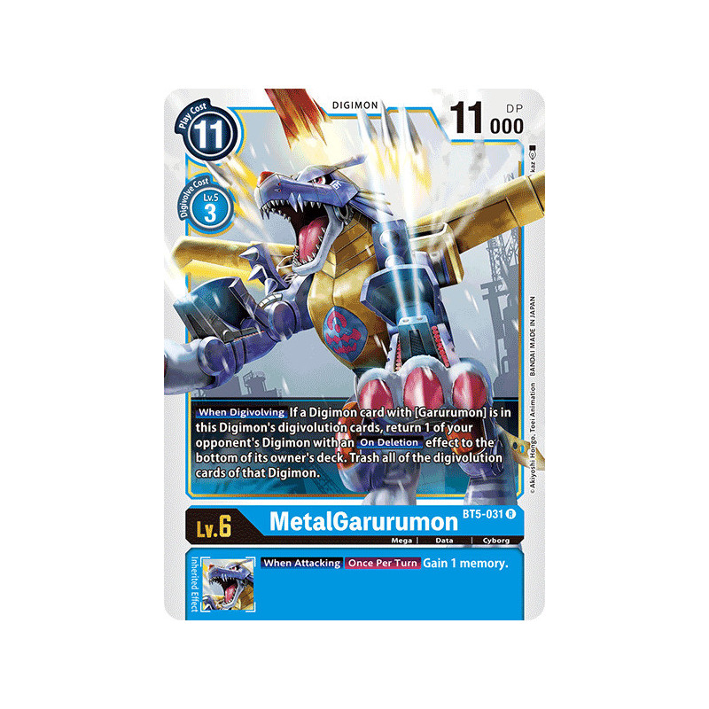 Digimon_TCG_BT5-031_MetalGarurumon_Rare_Battle_Of_Omni_Card_Game