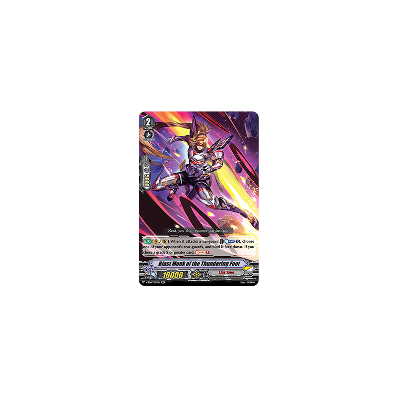 Vanguard_TCG_card_V-EB07_017EN_RR_Blast_Monk_of_the_Thundering_Foot_The_Heroic_Evolution