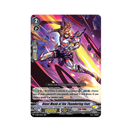 Vanguard_TCG_card_V-EB07_017EN_RR_Blast_Monk_of_the_Thundering_Foot_The_Heroic_Evolution