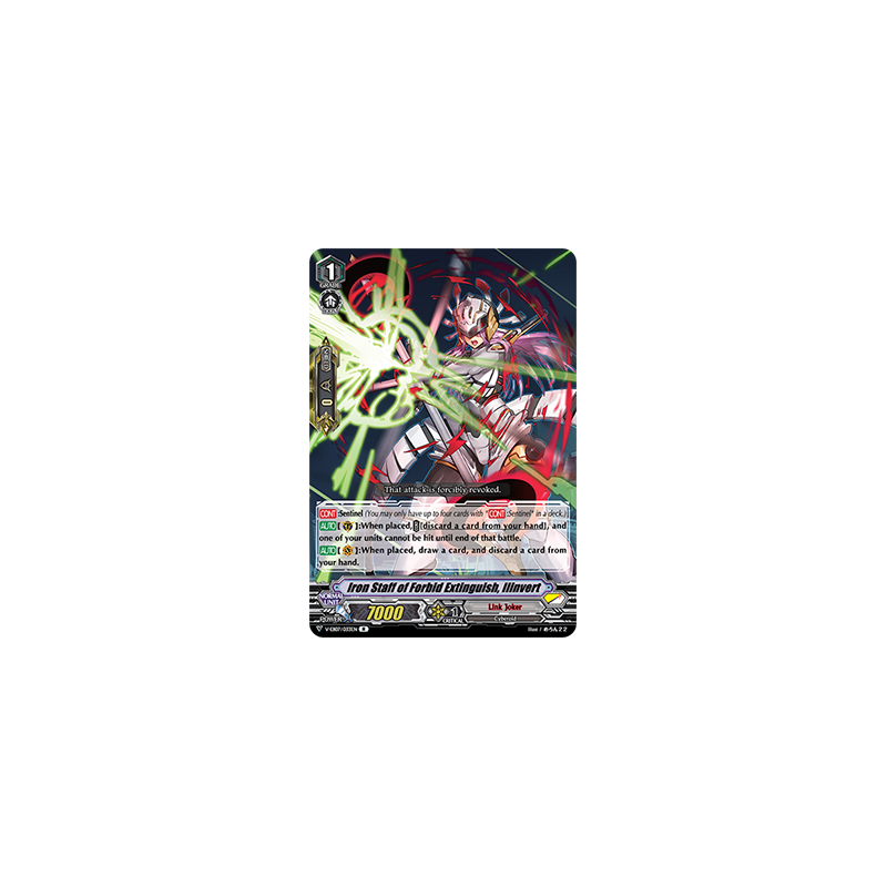 Vanguard_TCG_card_V-EB07_033EN_R_Iron_Staff_of_Forbid_Extinguish_Ilinvert_The_Heroic_Evolution