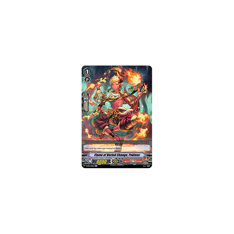 Vanguard_TCG_card_V-EB07_038EN_C_Flame_of_Varied_Change_Peklenc_The_Heroic_Evolution