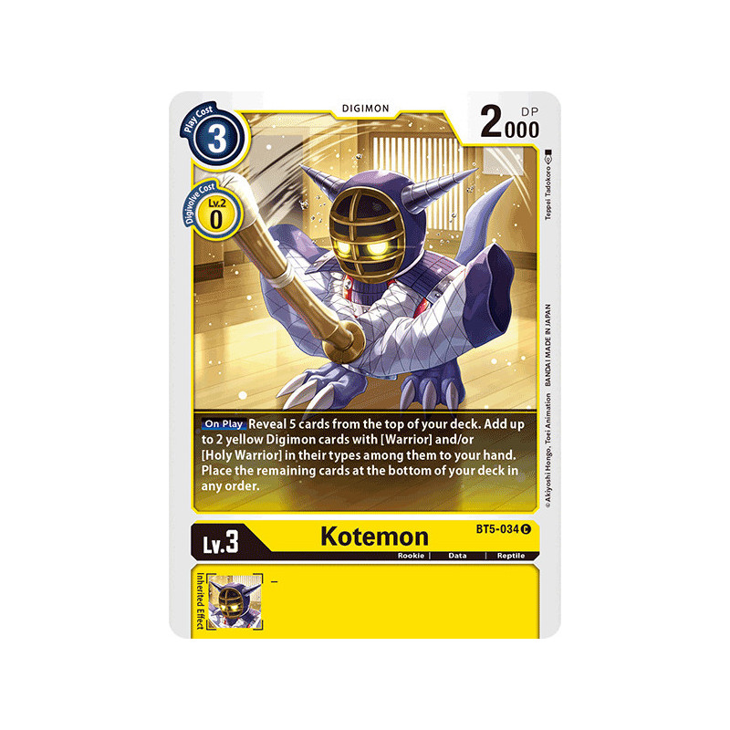 Digimon_TCG_BT5-034_Kotemon_Common_Battle_Of_Omni_Card_Game