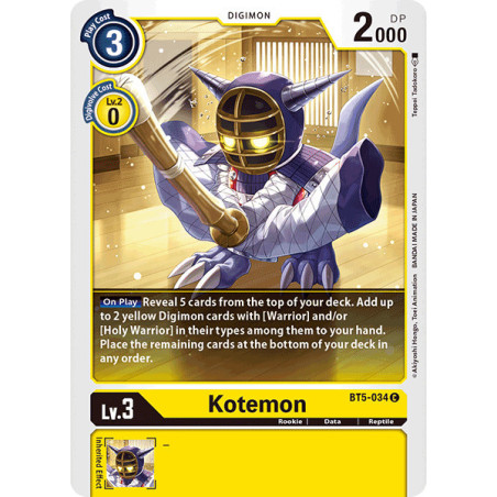 Digimon_TCG_BT5-034_Kotemon_Common_Battle_Of_Omni_Card_Game