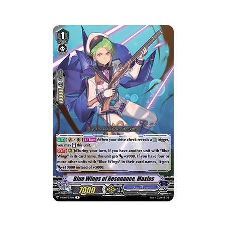Vanguard_TCG_card_V-EB08_031EN_R_Blue_Wings_of_Resonance_Maxios_My_Glorious_Justice