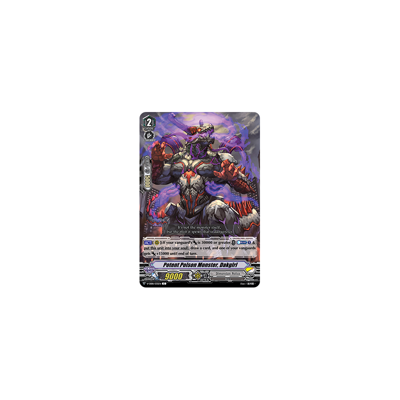 Vanguard_TCG_card_V-EB08_035EN_C_Potent_Poison_Monster_Dakgiri_My_Glorious_Justice
