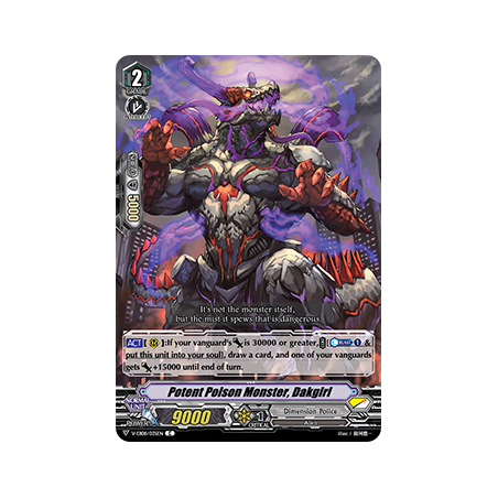 Vanguard_TCG_card_V-EB08_035EN_C_Potent_Poison_Monster_Dakgiri_My_Glorious_Justice