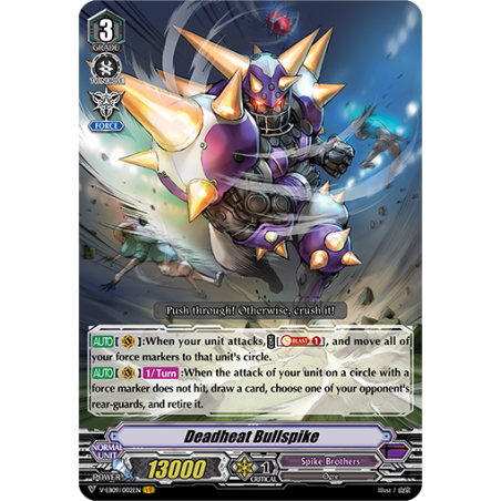 Vanguard_TCG_card_V-EB09_002EN_VR_Deadheat_Bullspike_The_Raging_Tactics