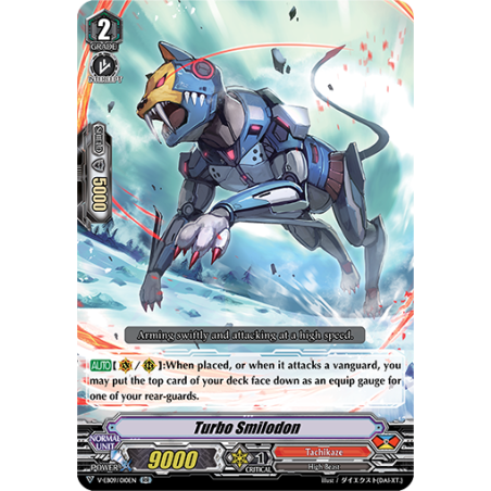 Vanguard_TCG_card_V-EB09_010EN_RR_Turbo_Smilodon_The_Raging_Tactics