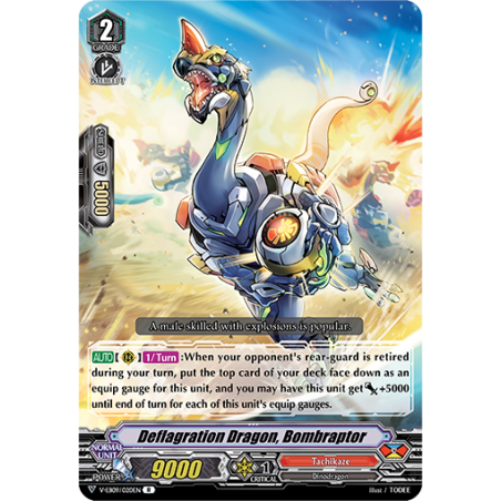 Vanguard_TCG_card_V-EB09_020EN_R_Deflagration_Dragon_Bombraptor_The_Raging_Tactics