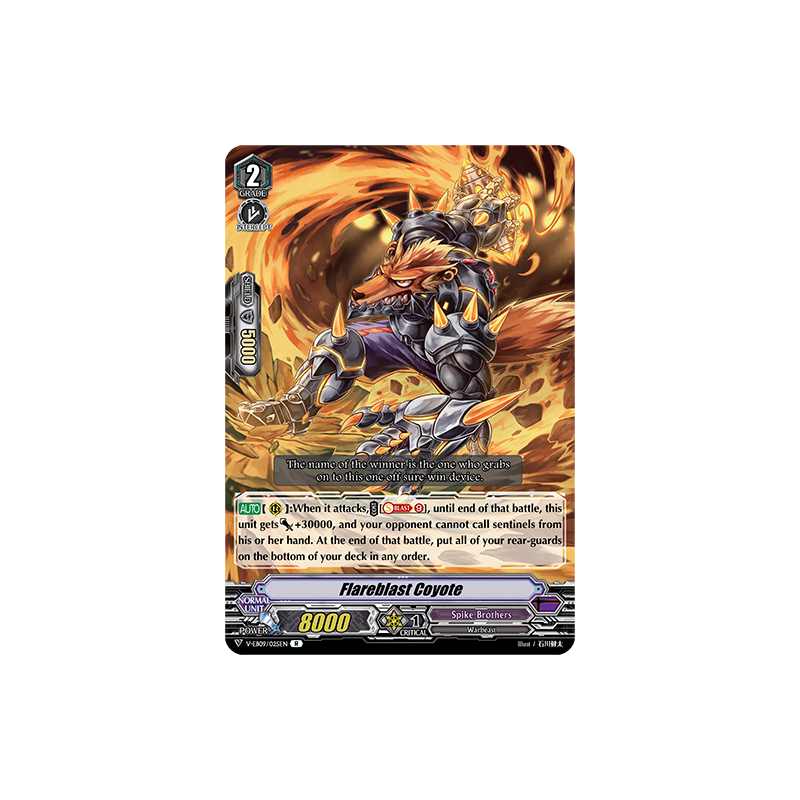 Vanguard_TCG_card_V-EB09_025EN_R_Flareblast_Coyote_The_Raging_Tactics