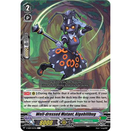 Vanguard_TCG_card_V-EB09_057EN_C_Well-dressed_Mutant_Algobillbug_The_Raging_Tactics