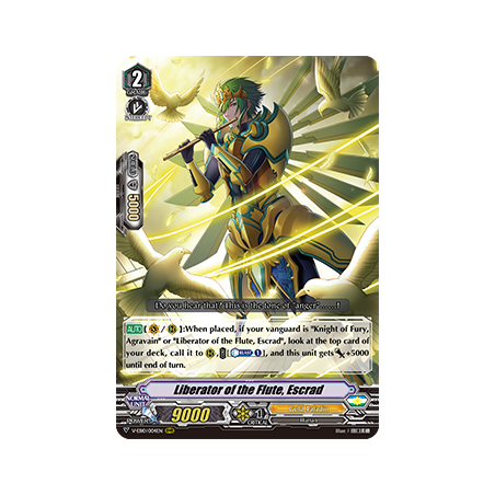 Vanguard_TCG_card_V-EB10_004EN_RRR_Liberator_of_the_Flute_Escrad_The_Mysterious_Fortune