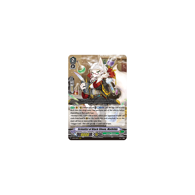 Vanguard_TCG_card_V-EB10_006EN_RRR_Scientist_of_Black_Sheen_Mathilda_The_Mysterious_Fortune