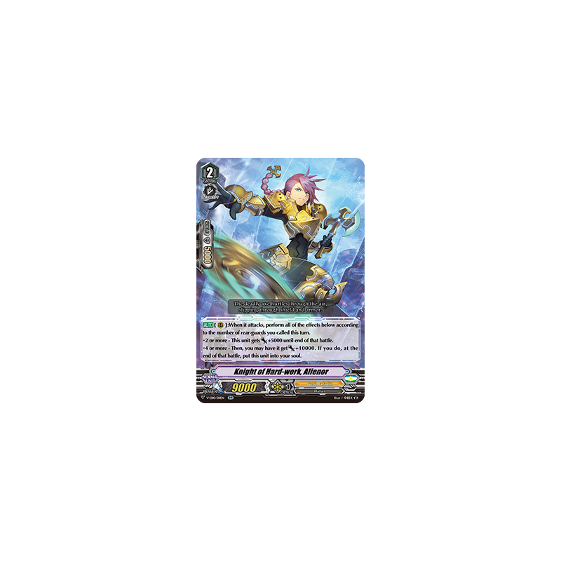 Vanguard_TCG_card_V-EB10_011EN_RR_Knight_of_Hard-work_Alienor_The_Mysterious_Fortune