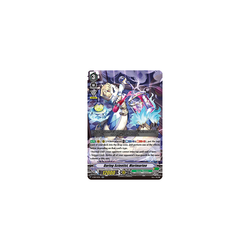 Vanguard_TCG_card_V-EB10_013EN_RR_Daring_Scientist_Marimarten_The_Mysterious_Fortune
