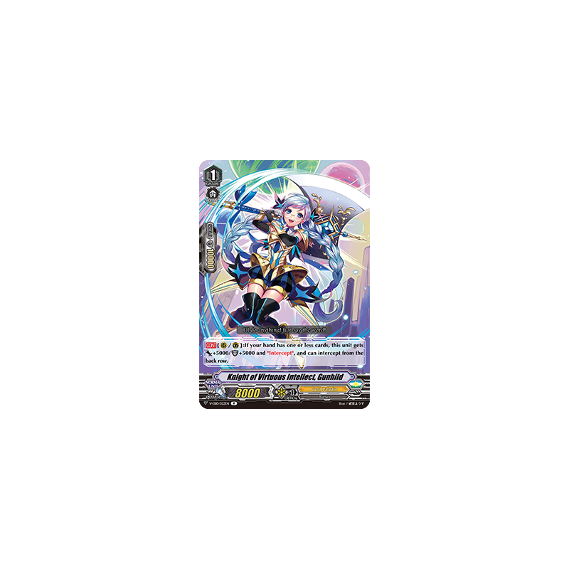 Vanguard_TCG_card_V-EB10_022EN_R_Knight_of_Virtuous_Intellect_Gunhild_The_Mysterious_Fortune