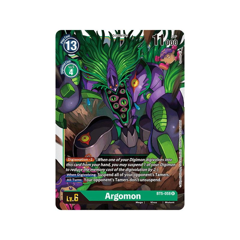 Digimon_TCG_BT5-058_Argomon_Rare_Battle_Of_Omni_Card_Game