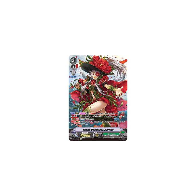 Vanguard_TCG_card_V-EB10_SP05EN_SP_Peony_Musketeer_Martina_The_Mysterious_Fortune