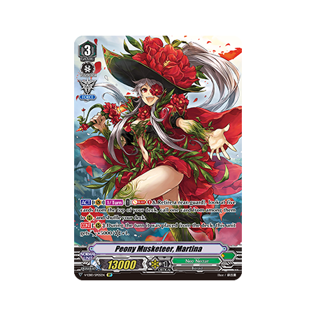 Vanguard_TCG_card_V-EB10_SP05EN_SP_Peony_Musketeer_Martina_The_Mysterious_Fortune