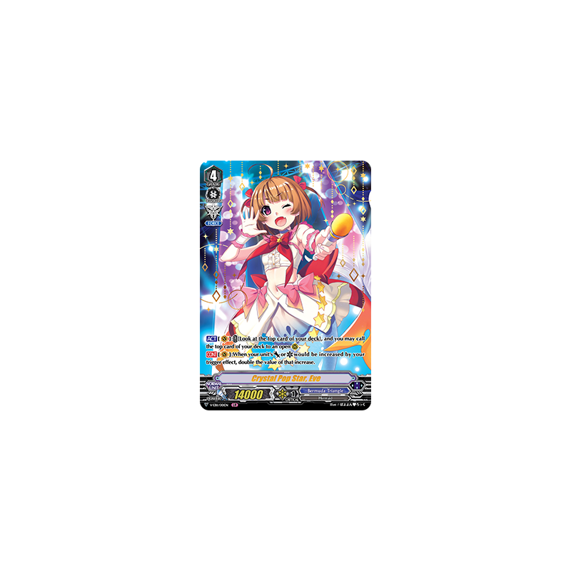 Vanguard_TCG_card_V-EB11_001EN_(Hot-stamped_ver.)_LIR_Stamped_Crystal_Pop_Star_Eve_Crystal_Melody