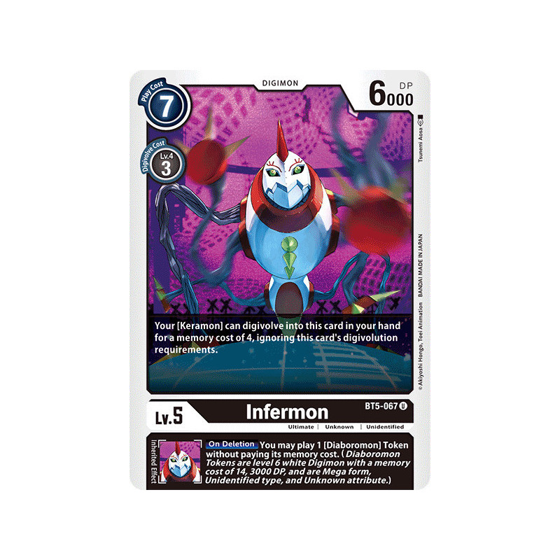 Digimon_TCG_BT5-067_Infermon_Uncommon_Battle_Of_Omni_Card_Game