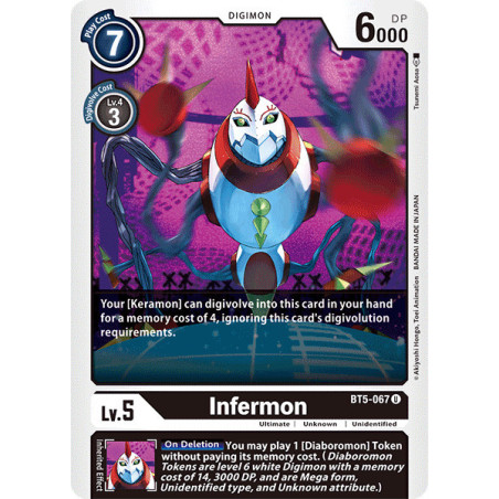 Digimon_TCG_BT5-067_Infermon_Uncommon_Battle_Of_Omni_Card_Game