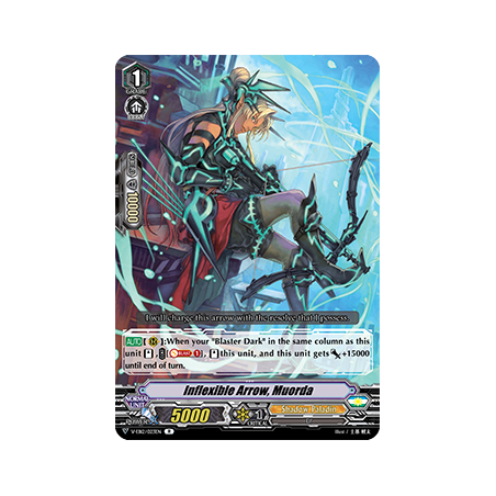 Vanguard_TCG_card_V-EB12_023EN_R_Inflexible_Arrow_Muorda_Team_Dragon’s_Vanity_