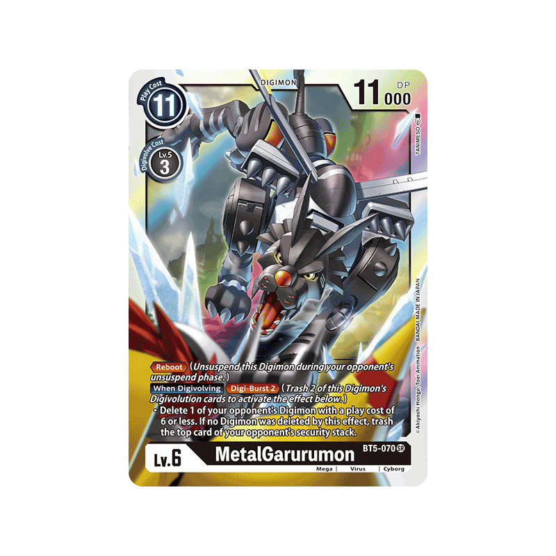 Digimon_TCG_BT5-070_MetalGarurumon_Super_Rare_Battle_Of_Omni_Card_Game
