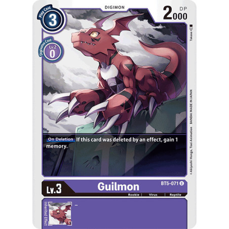 Digimon_TCG_BT5-071_Guilmon_Uncommon_Battle_Of_Omni_Card_Game