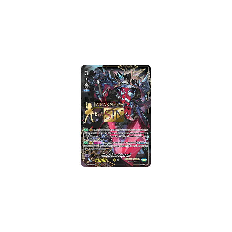 Vanguard_TCG_card_V-EB12_SSR01EN_SSR_Claret_Sword_Dragon_Team_Dragon’s_Vanity_
