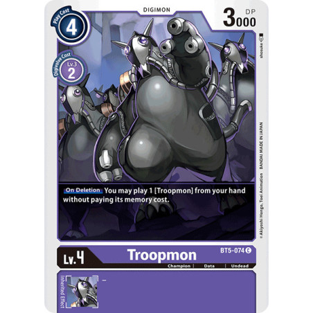 Digimon_TCG_BT5-074_Troopmon_Common_Battle_Of_Omni_Card_Game