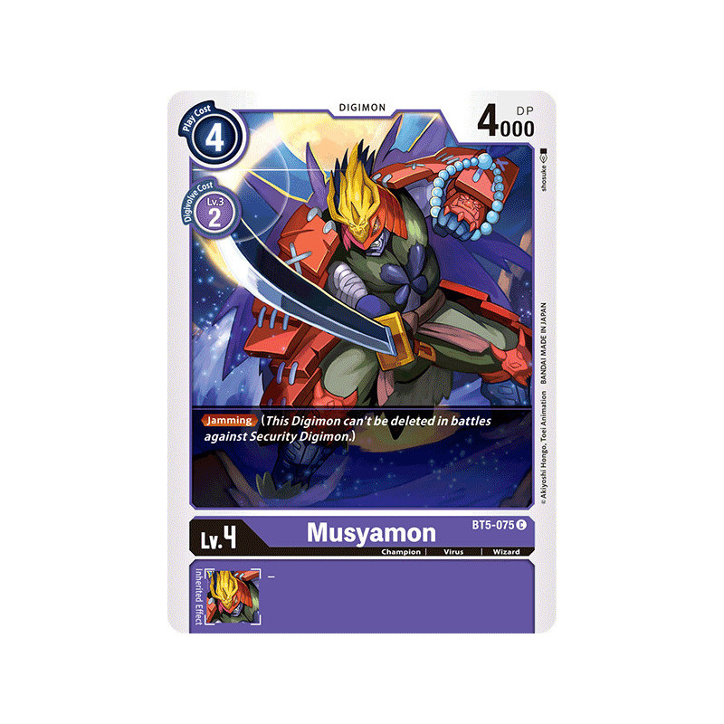 Digimon_TCG_BT5-075_Musyamon_Common_Battle_Of_Omni_Card_Game