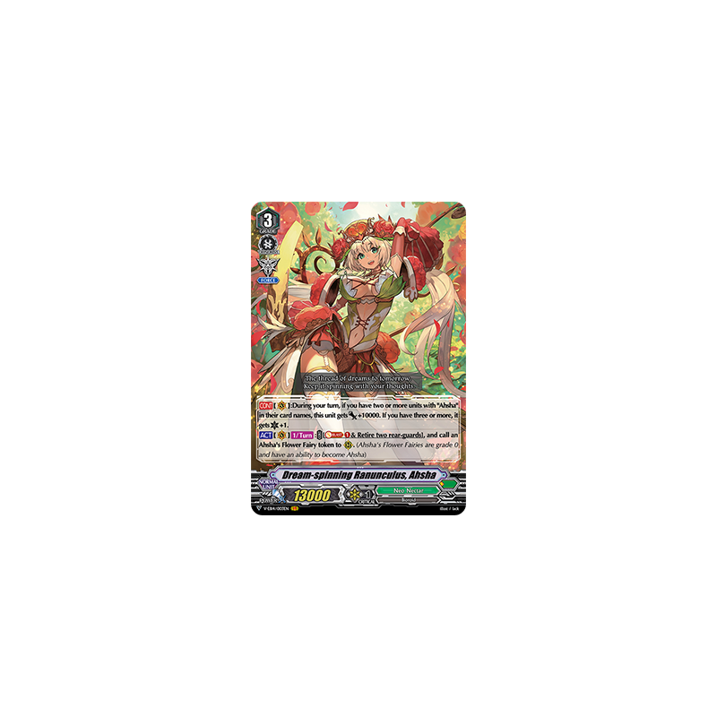 Vanguard_TCG_card_V-EB14_003EN_VR_Dream-spinning_Ranunculus_Ahsha_The_Next_Stage