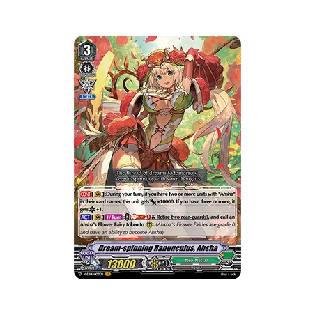 Vanguard_TCG_card_V-EB14_003EN_VR_Dream-spinning_Ranunculus_Ahsha_The_Next_Stage