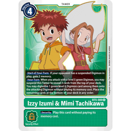 Digimon_TCG_BT5-089_Izzy_Izumi_Mimi_Tachikawa_Rare_Battle_Of_Omni_Card_Game